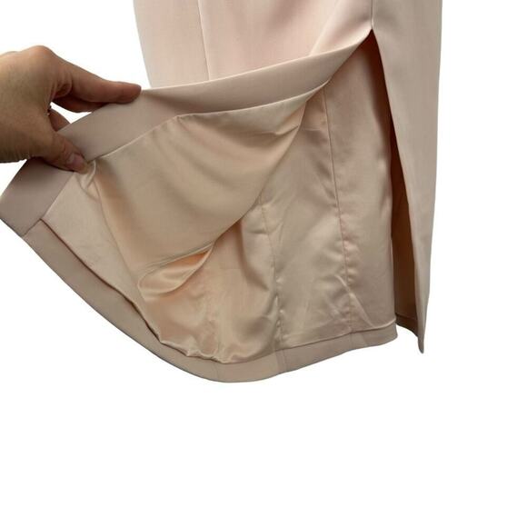 Jay Godfrey Downie Gown Midi Dress Nude Pink Off Shoulder Stretch Size 2 - Picture 8 of 16